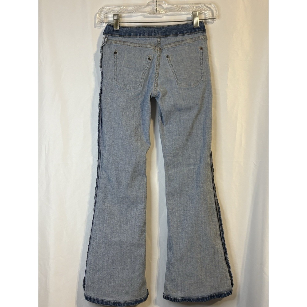 Wrangler Girls Medium Wash Blue Flare Denim Jeans 8 Regular Cotton Blend - Picture 5 of 5
